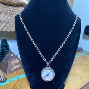 Vintage Compass Pendant Necklace